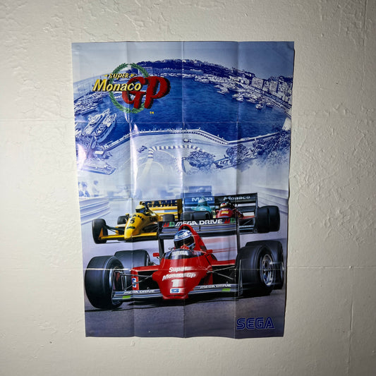 SEGA Mega Drive Promotion Super Monaco GP - Game Map Poster