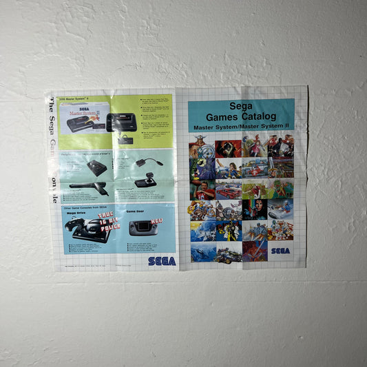 Sega Games Catalogue Promotional - Game Poster
