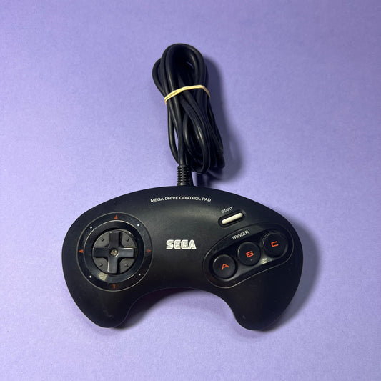 Genuine Sega Mega Drive Controller Black - Mega Drive Accessory