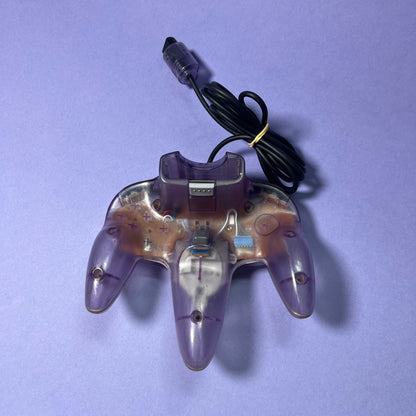 N64 Controller Clear Purple Stick 4/10 - Nintendo 64 Accessory
