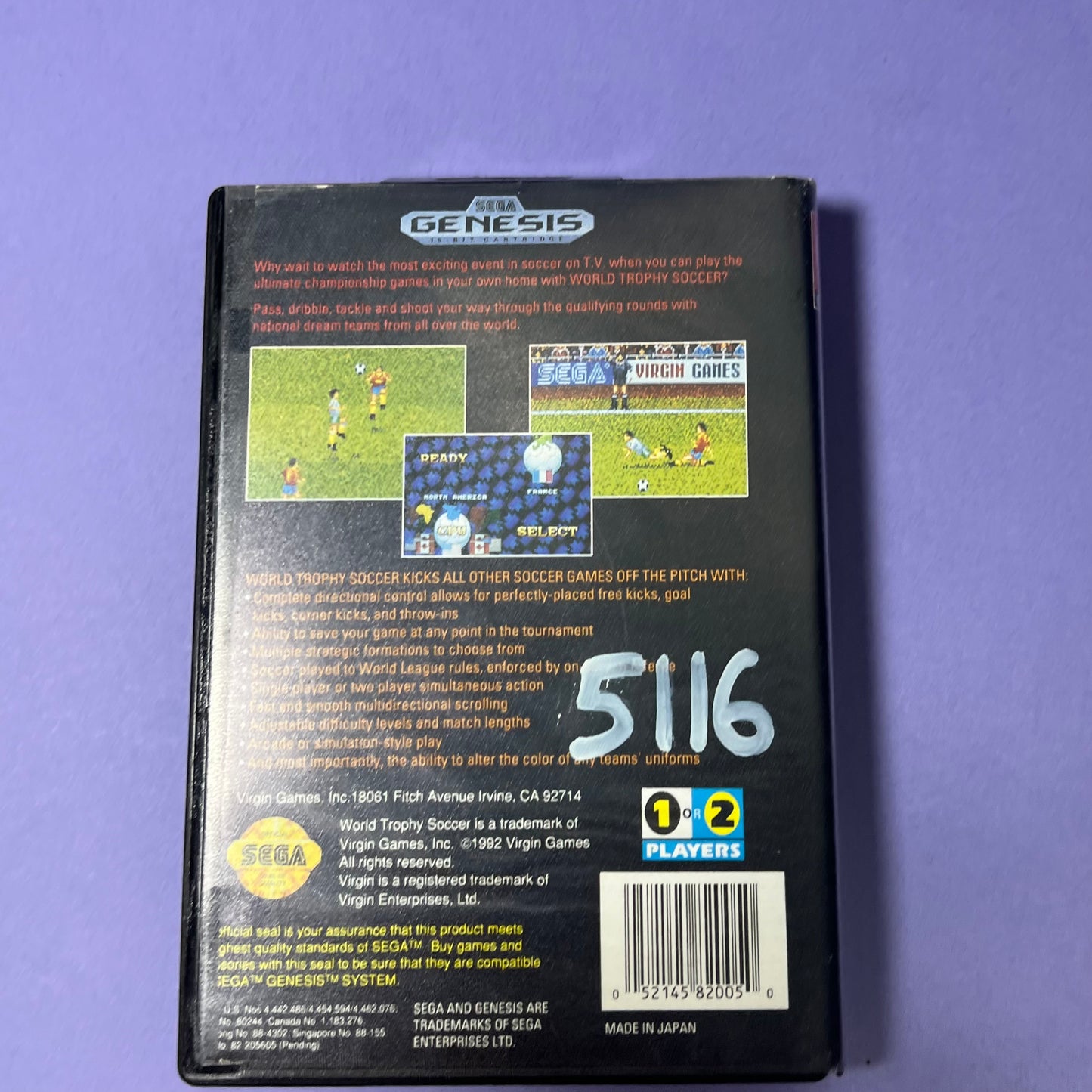 World Trophy Soccer - Sega Mega Drive Game