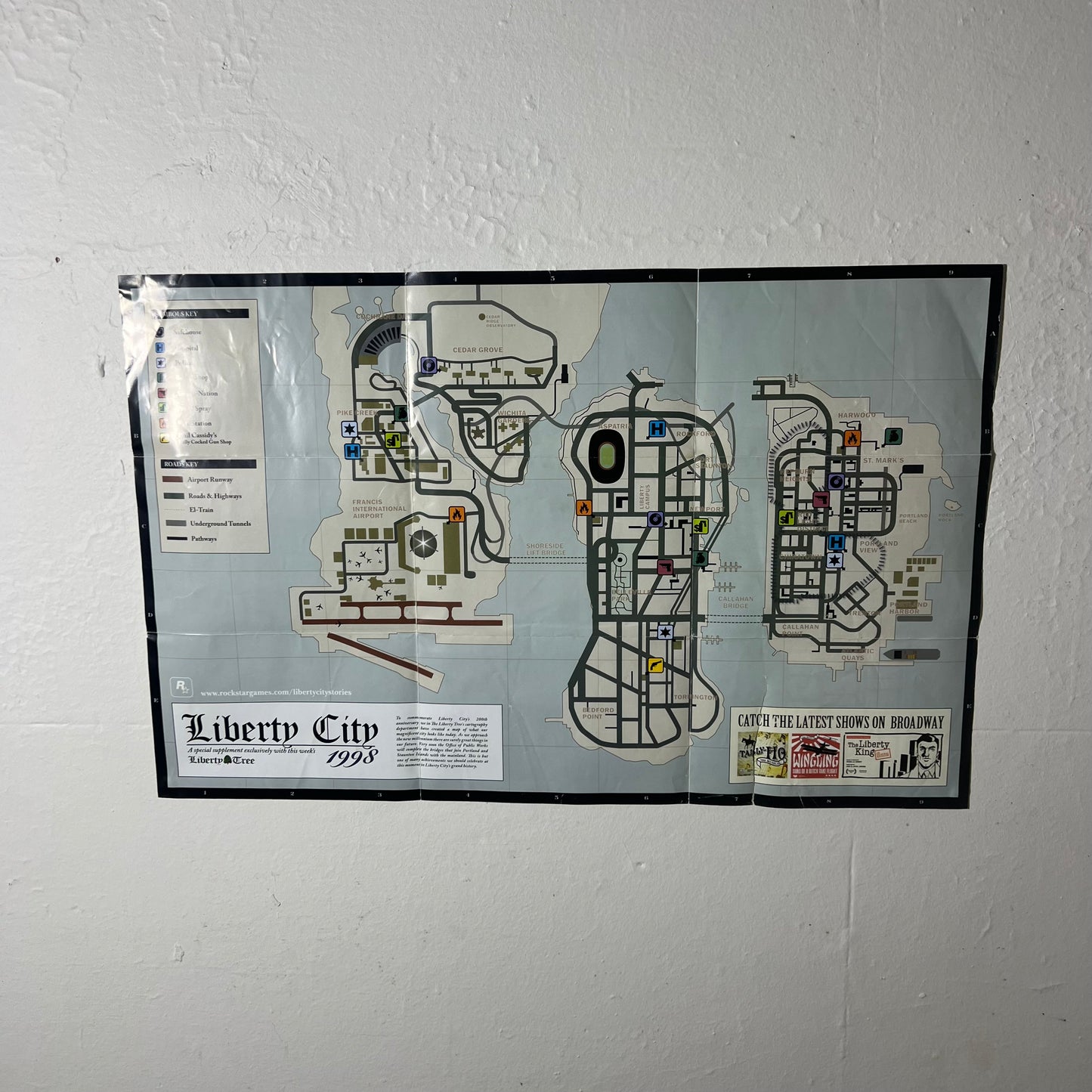 Grand Theft Auto Liberty City Stories Map Poster - Poster