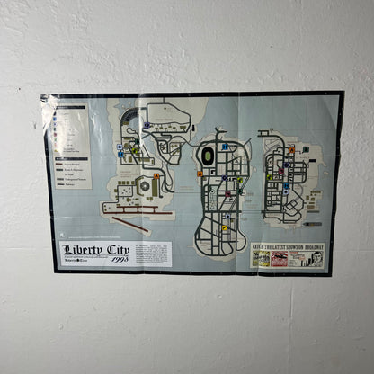 Grand Theft Auto Liberty City Stories Map Poster - Poster
