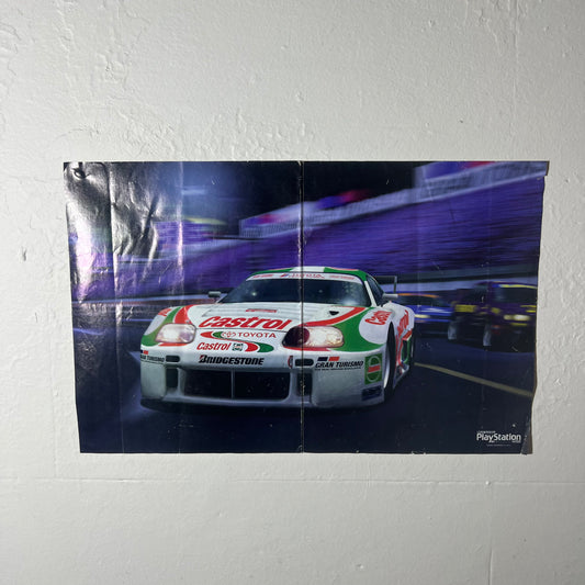 Gran Turismo & Gex 3D Vintage PlayStation Poster - Poster