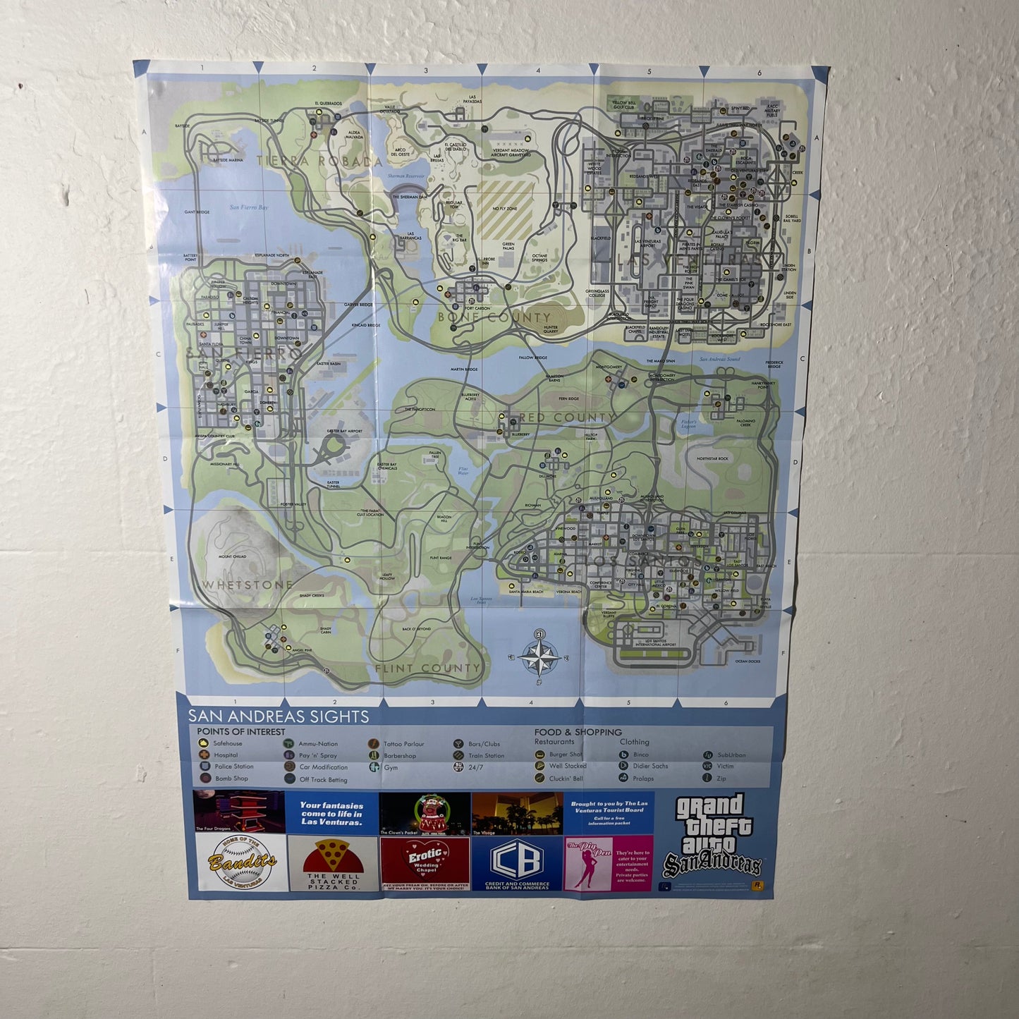 Grand Theft Auto San Andreas PS2 Vintage Poster - Poster