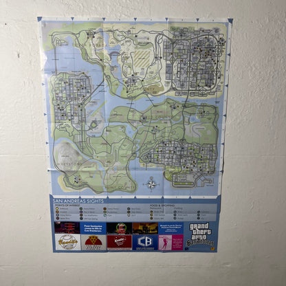 Grand Theft Auto San Andreas PS2 Vintage Poster - Poster