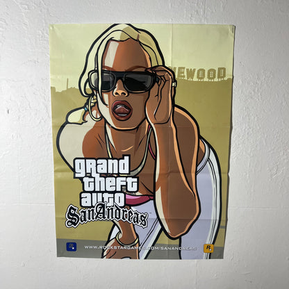 Grand Theft Auto San Andreas PS2 Vintage Poster - Poster