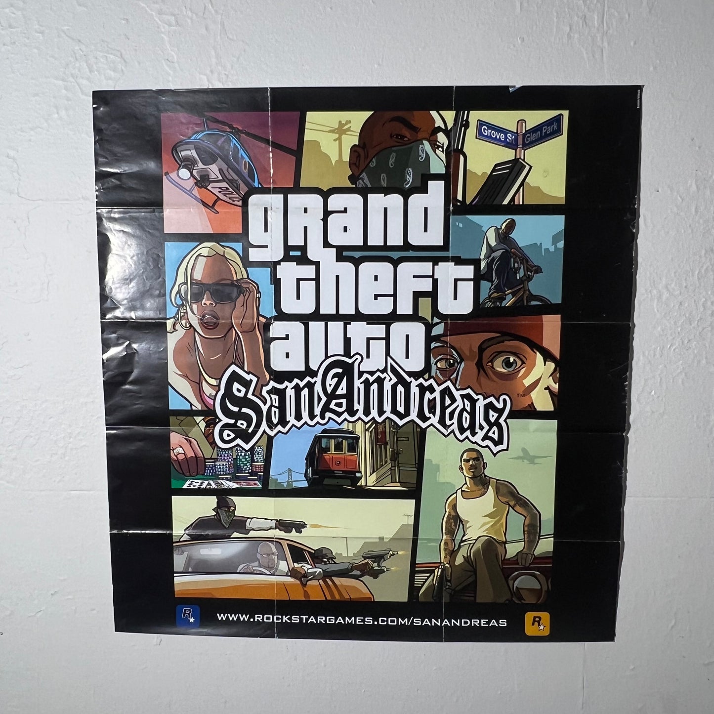 Grand Theft Auto San Andreas PS3 Vintage Poster - Poster